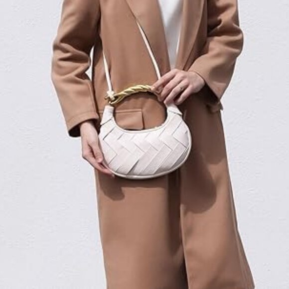 Neiman Marcus Woven Leather Handbag - Picture 2 of 4